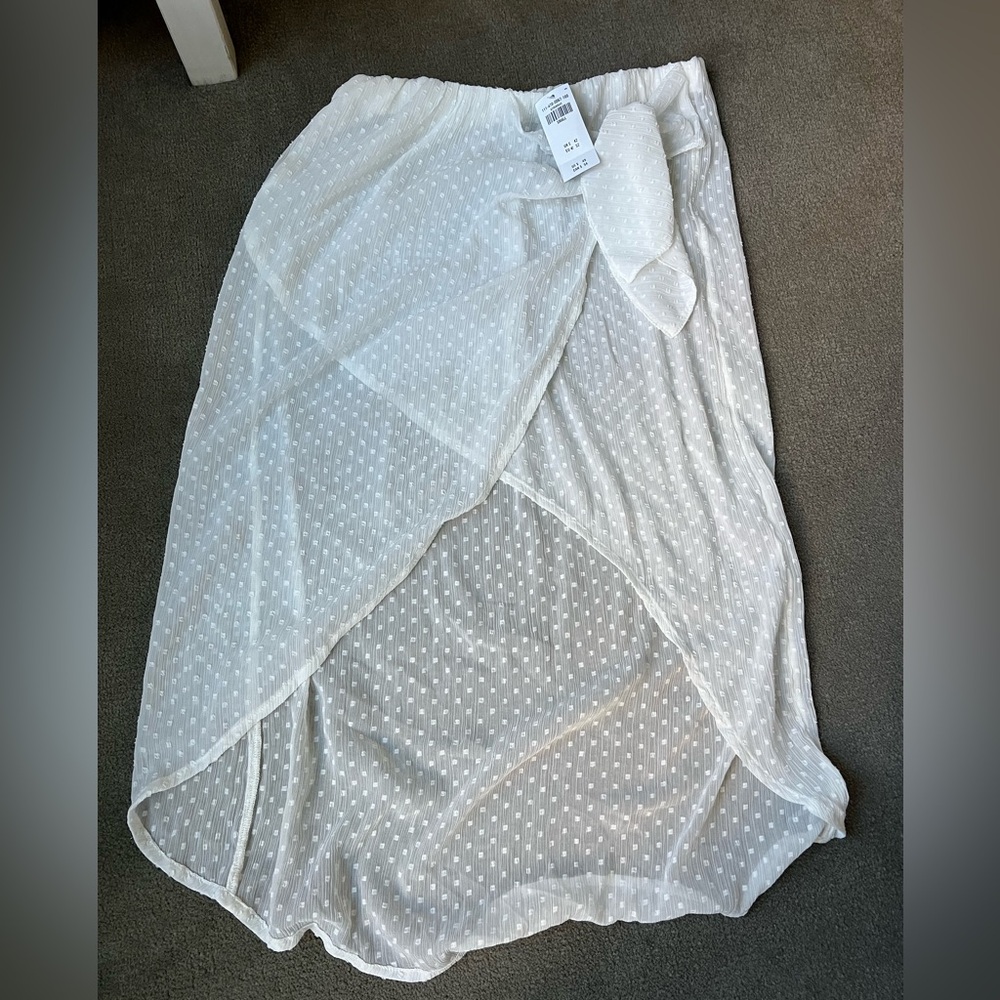Abercrombie & Fitch White Sarong Skirt - Small